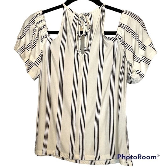AEO Soft & Sexy Cold Shoulder Stripe Tee | S - Picture 4 of 8